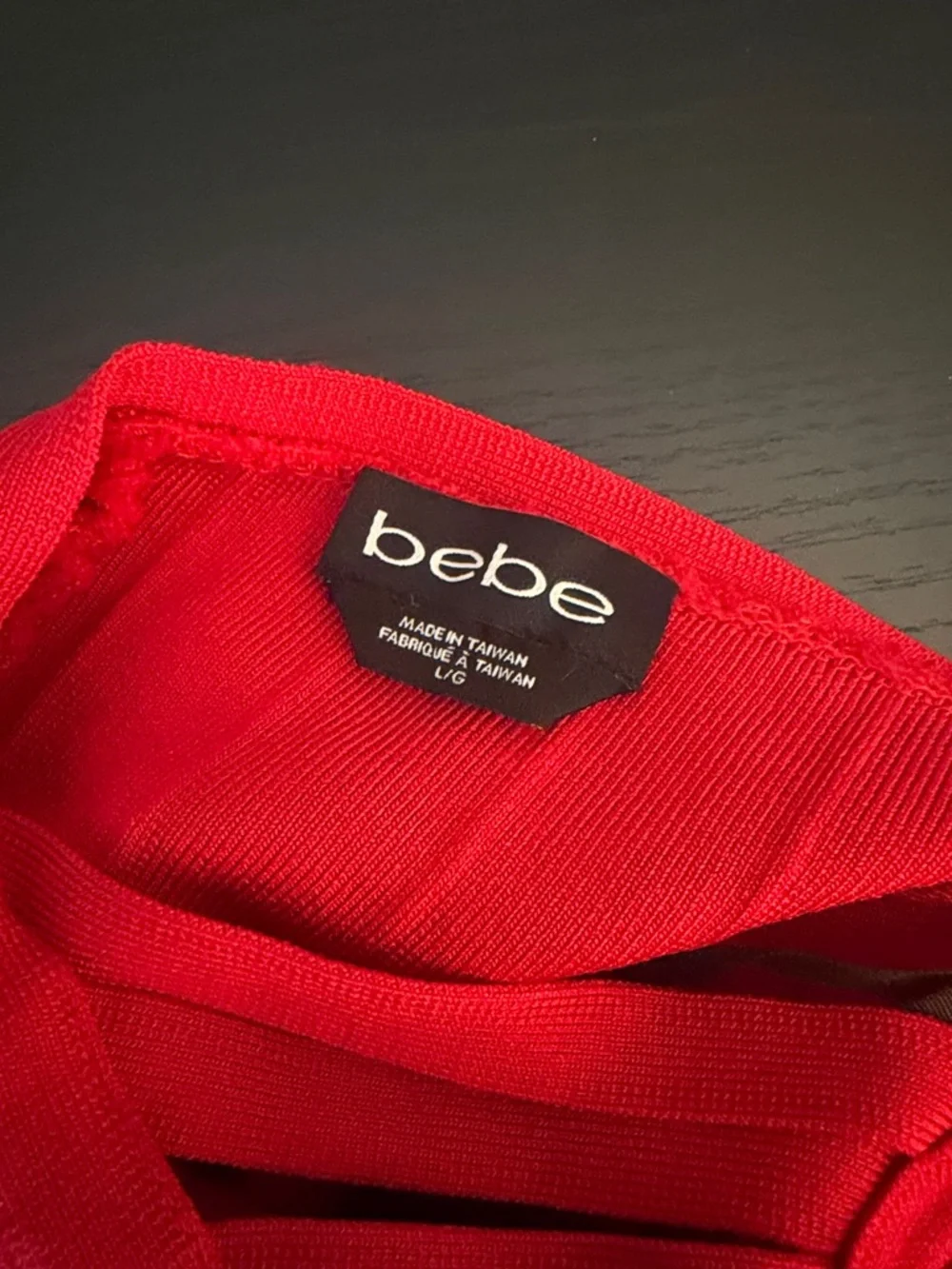bebe Red Strappy Bandage Crop Top - Picture 3 of 3